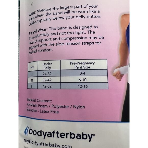 Body After Baby Motherload Maternity Belly Support Belt L White Relieves Pain - Picture 6 of 10